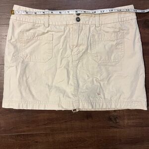 Route 66 Beige Cotton Skort
